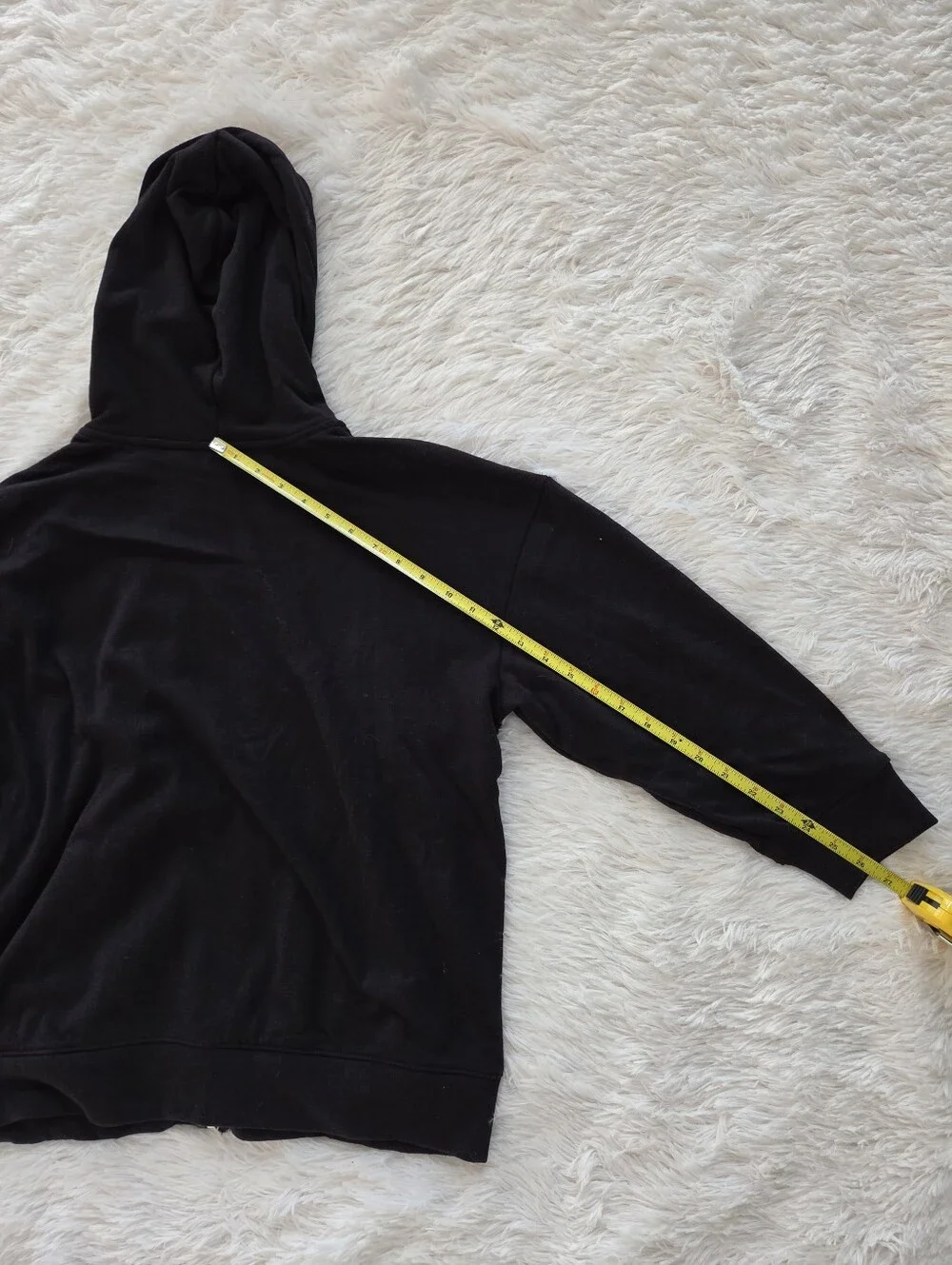 Sugar & Jade Black Oversized Zip Up Hoodie Girls Size 12/14